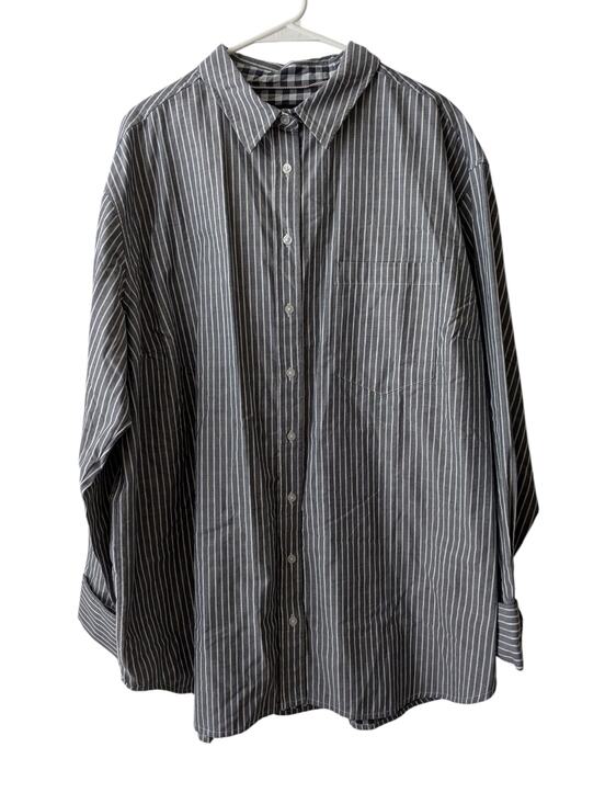 Wildfang Tops - Nwt Wildfang The Essential Long Sleeve Oversized Wrap Button Up